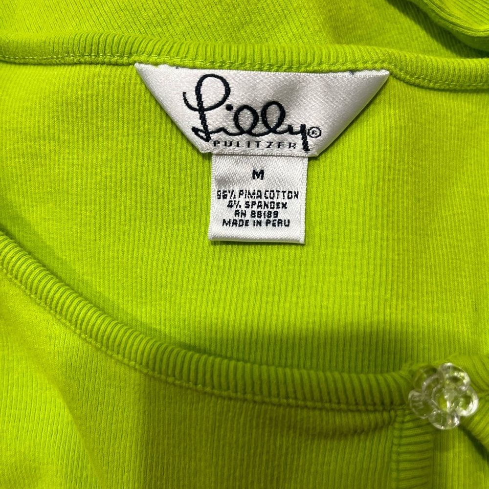 Lilly Pulitzer Lime Green Top - Picture 4 of 4